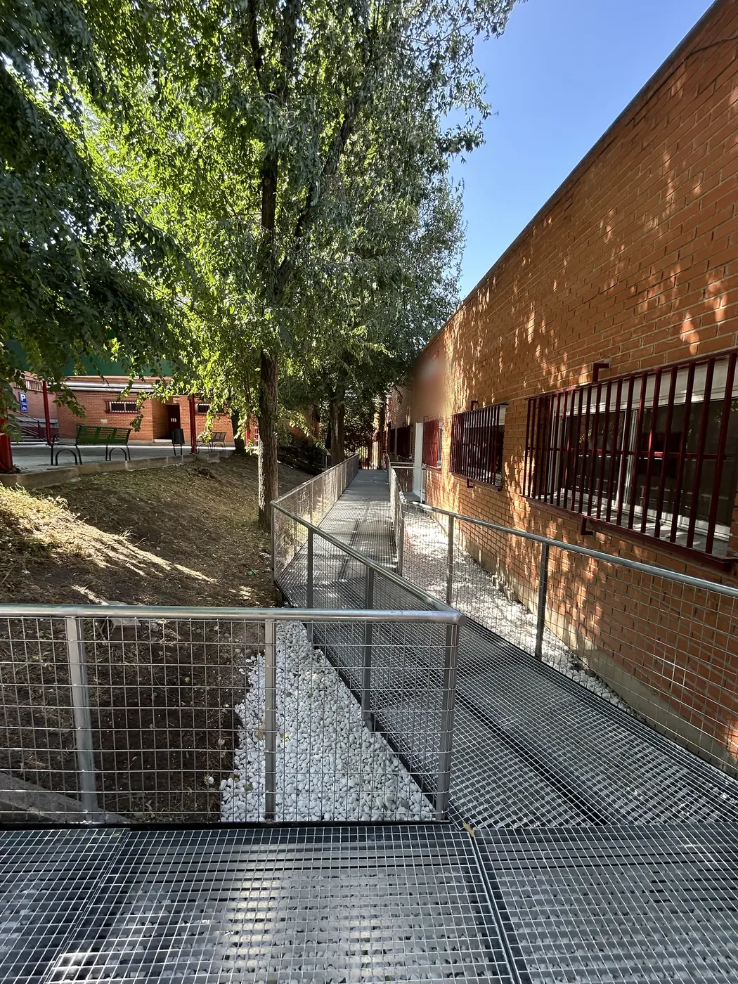 Rellano y cambio de dirección de la rampa